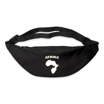 Afrika Silhouette mit Goldrand Afrika Africa  - Gürteltasche - Schwarz - Vorne
