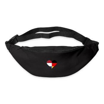 Germany and the Netherlands Heart - Bum bag - black - Front