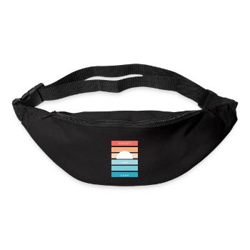 Sunset T-Shirt und Surf Geburtstagsgeschenk - Gürteltasche - Schwarz - Vorne