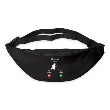 Bocce appelle - joueur de boules de pétanque bocce - Sac banane - noir - Devant