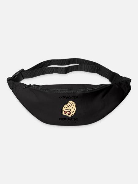 Chez moi c'est chocolatine - Sac banane - noir