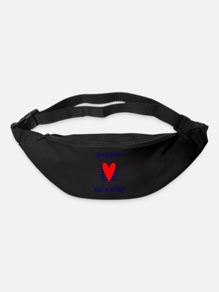 VIVE LES VACANCES. VACANCES. BONNES VACANCES. - Sac banane - noir