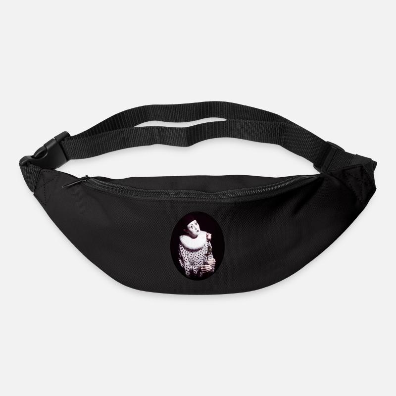 Pierrot avec Rose - Sac banane - noir