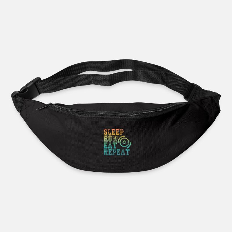 Für Ruderer: SLEEP, ROW, EAT, REPEAT - Gürteltasche - Schwarz