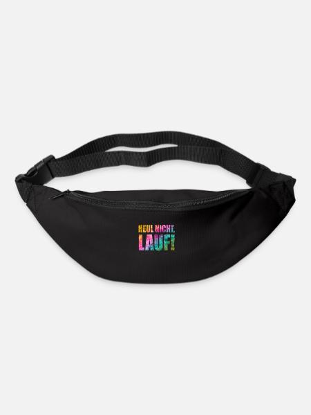 Heul nicht, Lauf! - Laufen, Joggen, Sport, Rennen - Gürteltasche - Schwarz