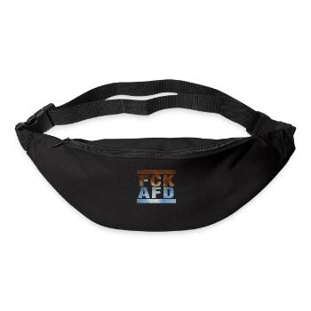 Contre les nazis - FCK AFD - Contre la droite - Sac banane - noir - Devant