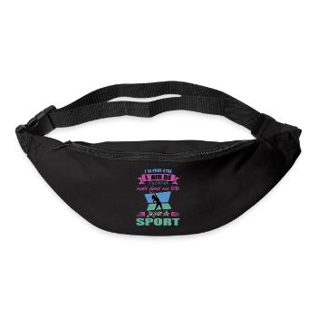 je fais du sport sportif cadeau - Sac banane - noir - Devant