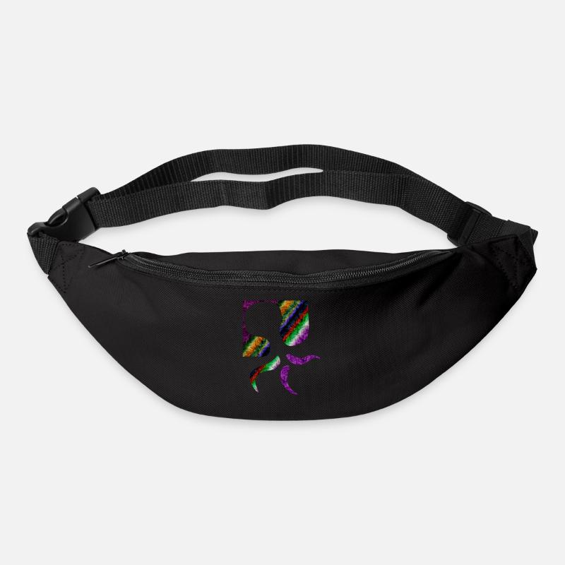 australische Kunst der Aborigines - Gürteltasche - Schwarz