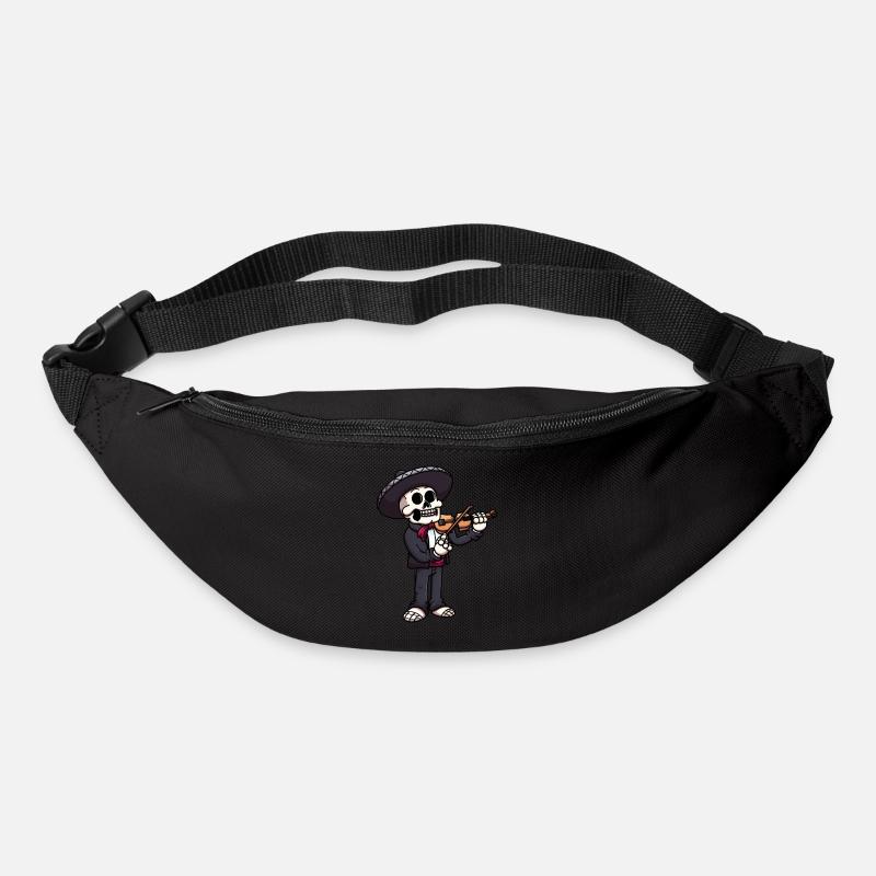 Squelette de Mariachi jouant du violon - Sac banane - noir