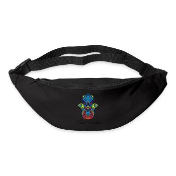 hamsa hand fatima yoga think positive Geschenk - Gürteltasche - Schwarz - Vorne