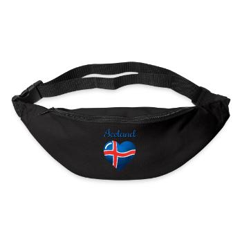 Le drapeau de l’Islande - Sac banane - noir - Devant