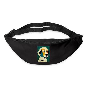 Dog abstract - Bum bag - black - Front
