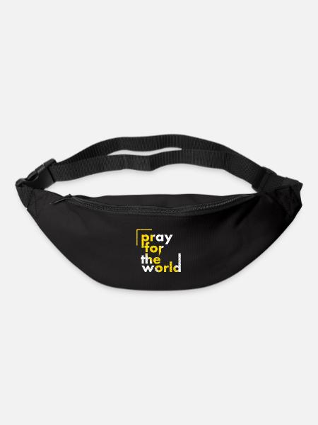 Betet für die Welt - Gürteltasche - Schwarz