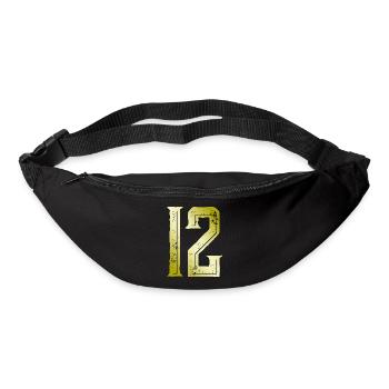 12 Zahl Symbol - Gürteltasche - Schwarz - Vorne