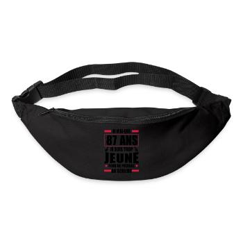 j ai 87 ans / cadeau anniversaire 87 ans - Sac banane - noir - Devant