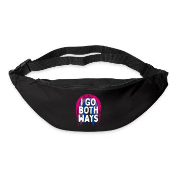 Je vais dans les deux sens Bisexuel LGBTQ Bi Pride Pun Asexuel - Sac banane - noir - Devant