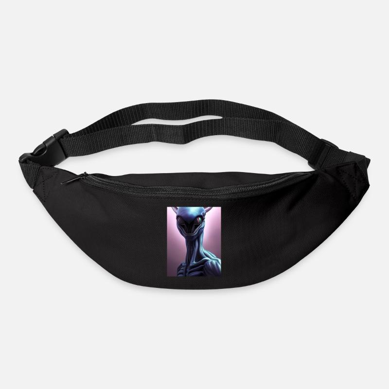 Gruseliges Alien - Gürteltasche - Schwarz