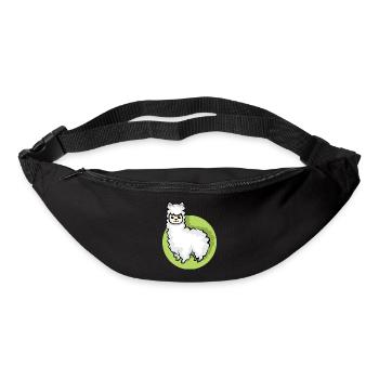 Alpaka Symbol Tier süß Schaf cartoon comic icon - Gürteltasche - Schwarz - Vorne