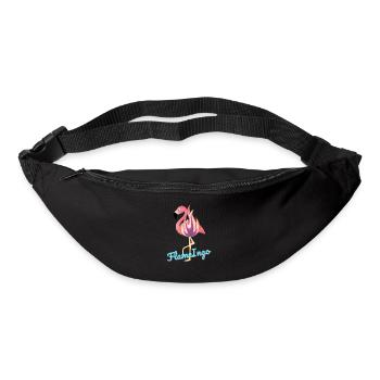 FlameIngo - Flamingo in Flammen - Gürteltasche - Schwarz - Vorne