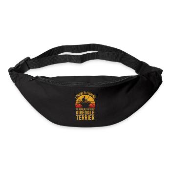 Fishing, fishing and Airedale Terrier - Bum bag - black - Front