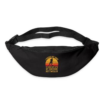 Fußball und Rottweiler - Gürteltasche - Schwarz - Vorne