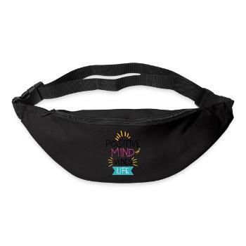 positif vibrations positives citation de vie positive. - Sac banane - noir - Devant