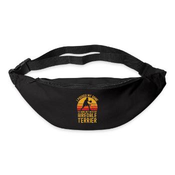 Basketball and Airedale Terrier - Bum bag - black - Front