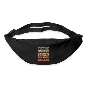 Café pour chiens de café Bearded-Collie - Sac banane - noir - Devant