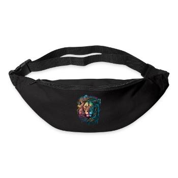 Lion's Head | colorful | colorful | Colorful Lion - Bum bag - black - Front
