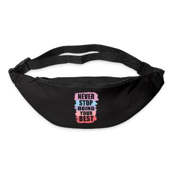 Never stop doing your best - Sac banane - noir - Devant