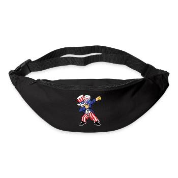 Pickleball American Flag 4th of July Pickleballer - Bum bag - black - Front