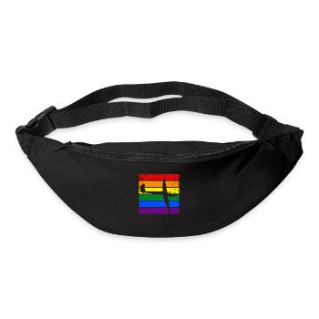 Vol à voile LGBTQ - Sac banane - noir - Devant
