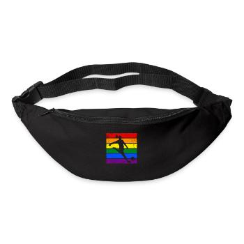 Football féminin LGBTQ - Sac banane - noir - Devant