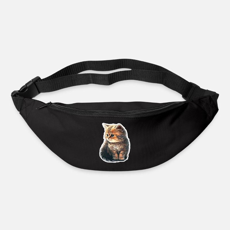 Chaton mignon - Sac banane - noir