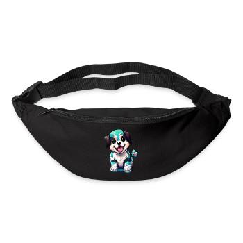 Niedlichkeit in Hundeform. Kräftige und lebendige - Gürteltasche - Schwarz - Vorne