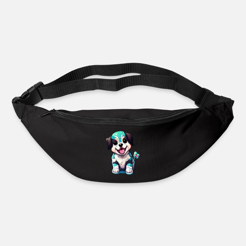 Mignonnerie sous forme de chien. Vigoureux et vibrant - Sac banane - noir