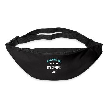 Tee shirt - Je ne rale pas, je m'exprime - Sac banane - noir - Devant