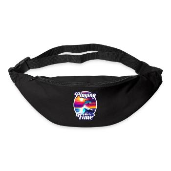 Dolphin and wave - Bum bag - black - Front