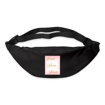 Amour - amour de soi - amour véritable - Sac banane - noir - Devant