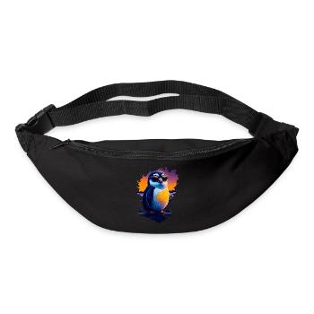 Pingouin mignon - Sac banane - noir - Devant