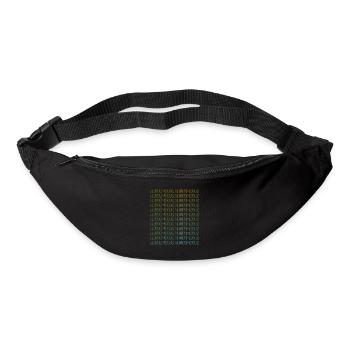 hunderasse cool welpe tier hund weihnachten doggie - Gürteltasche - Schwarz - Vorne