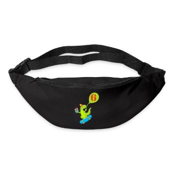 6. Geburtstag Niedlicher Dinosaurier - Gürteltasche - Schwarz - Vorne