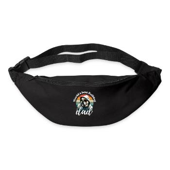 MEILLEUR PÈRE BOULEDOGUE DU MONDE - Dog Dogs Bulldog - Sac banane - noir - Devant
