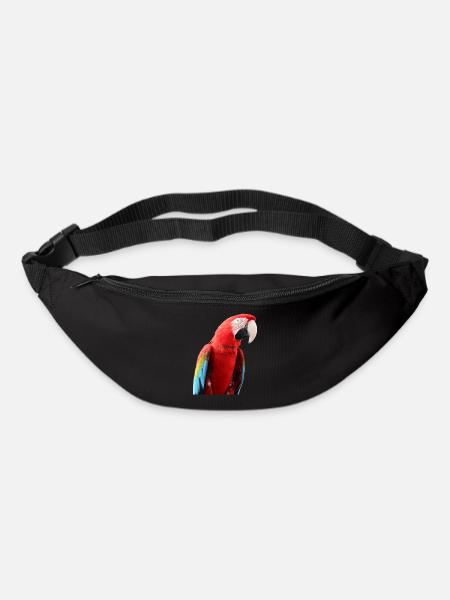 Papageien Vogel T-shirt Geschenk - Gürteltasche - Schwarz
