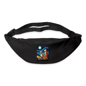 Cheetah, Van Gogh, Starry Night, Animal - Bum bag - black - Front