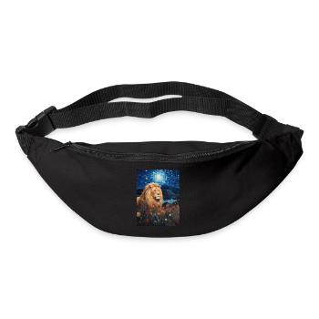 Lion, Van Gogh, Nuit Étoilée, Animal, Lions - Sac banane - noir - Devant