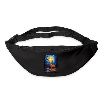 Deer, Van Gogh, Starry Night, Animal - Bum bag - black - Front