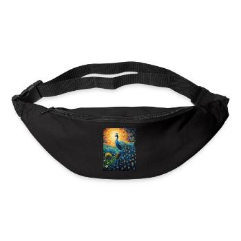 Peacock, Van Gogh, Starry Night, Animal, Bird - Bum bag - black - Front