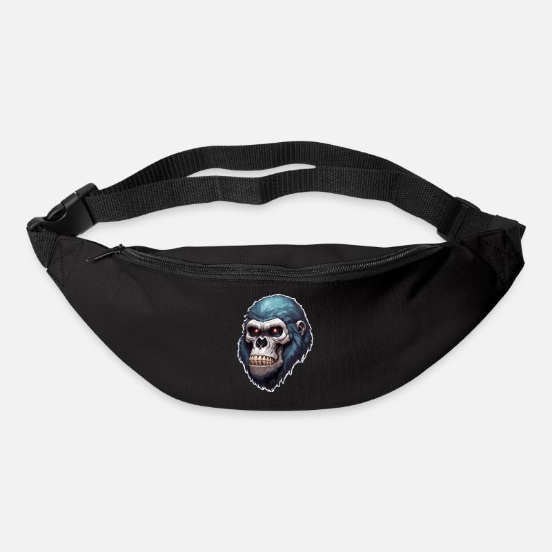Gorilla Skull / Tier / Wild / Affe / Primat - Gürteltasche - Schwarz