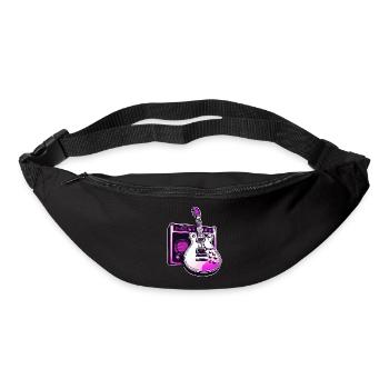 Rock n roll / Guitare / Musique / Instrument - Sac banane - noir - Devant